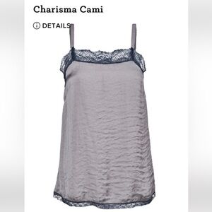 Cabi Charisma Cami #4359 Size Medium grey silver lace